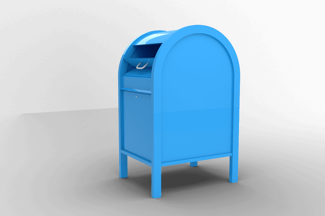 Transparent Illustration of Blue Recycling Bin Isolated for Eco-Conservation Designs