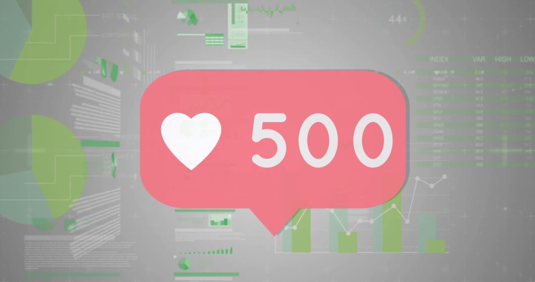 Social Media Like Notification with Digital Data Overlay