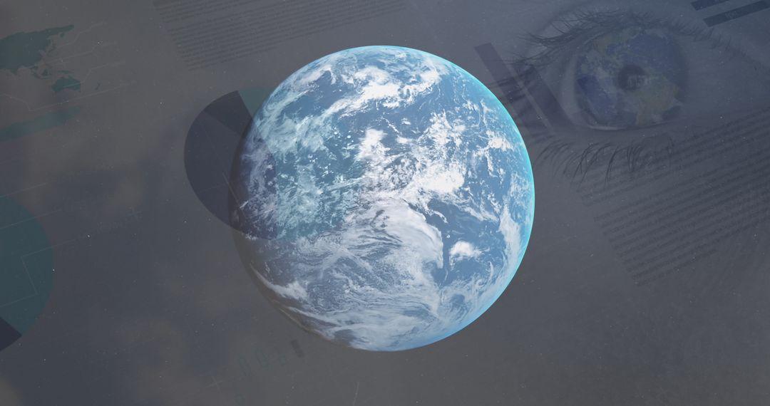 Digital Map and Global Data on Dynamic Earth Background