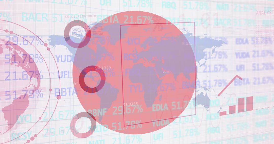 Global Business Analysis Theme with Japan Map Overlay