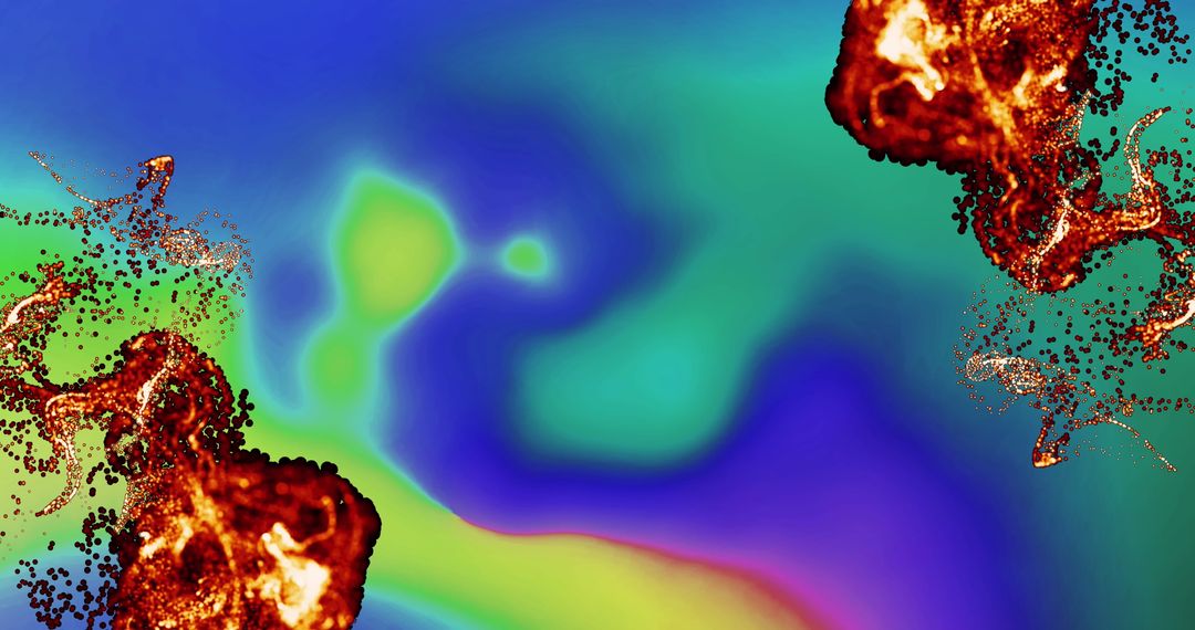 Vibrant Abstract Energy with Glowing Patterns and Color Waves