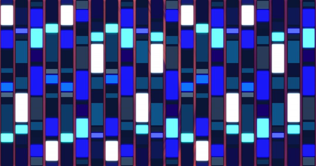 Seamless Blue Mosaic Squares Technology Pattern