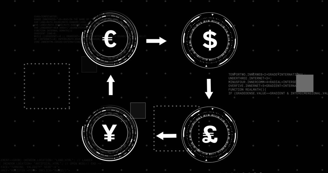 Digital Currency Exchange with Futuristic Interface Graphics