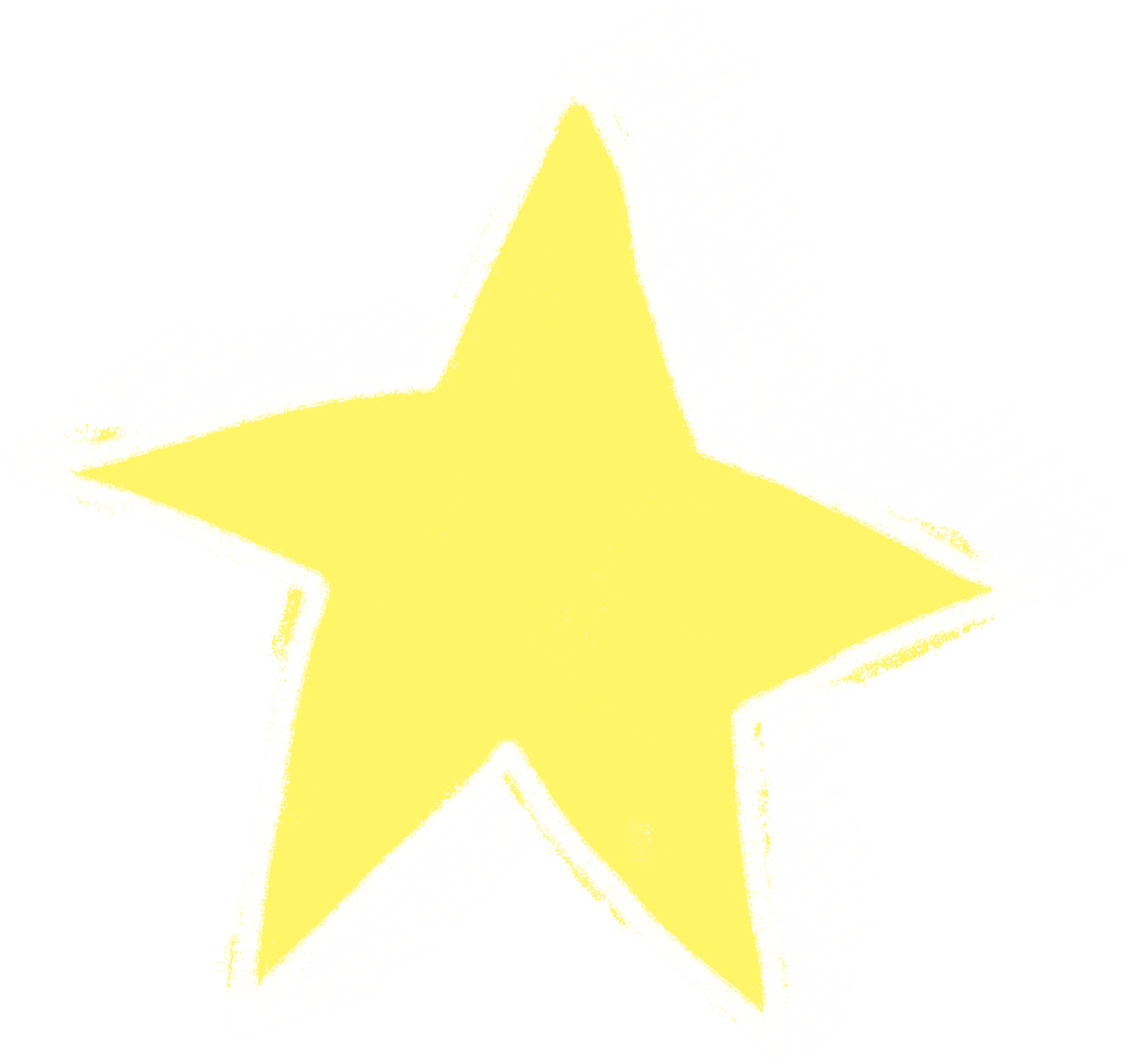 Transparent Sketch of Chalk Star on Blackboard Surface