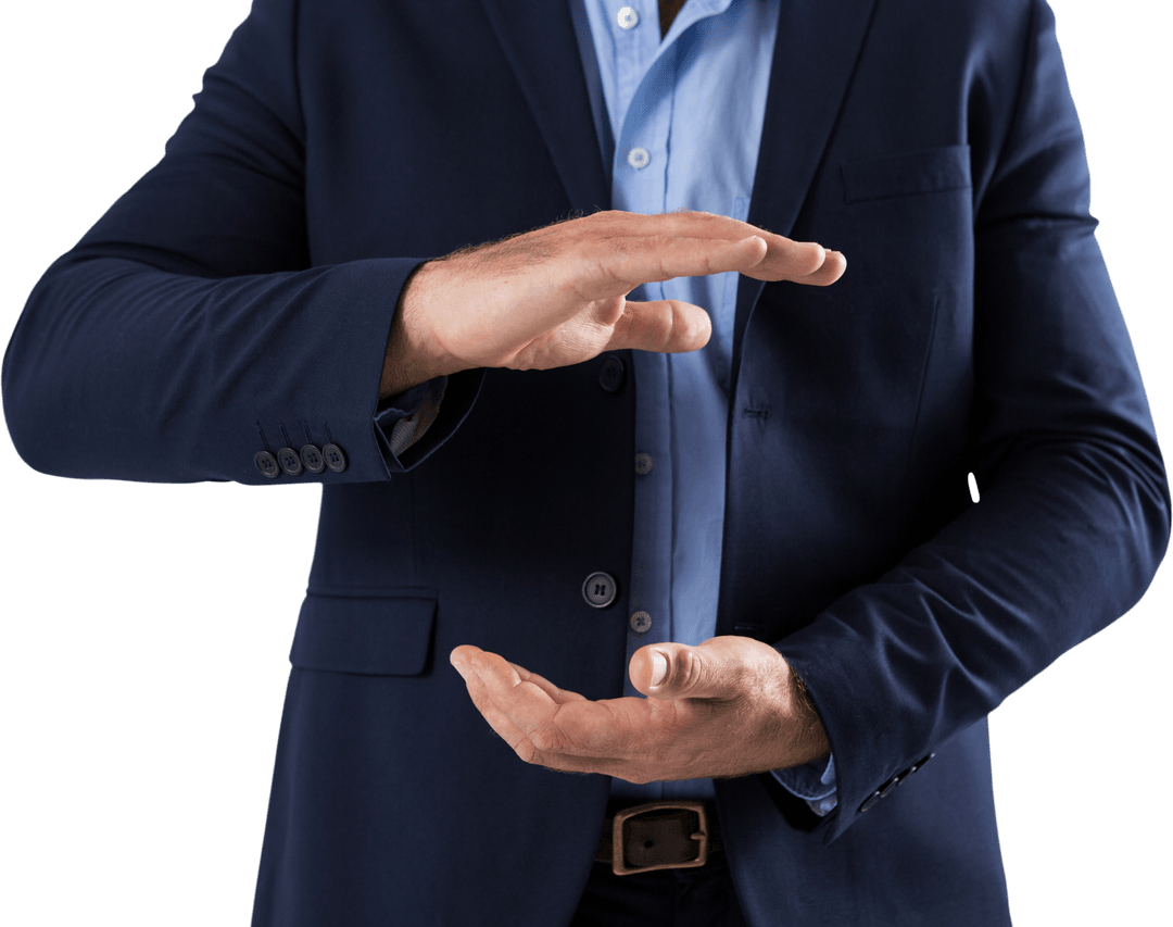 Transparent Concept Gesture Businessman Suit