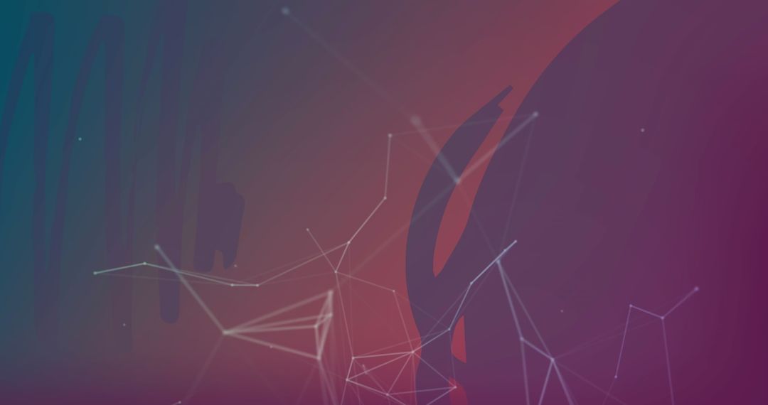 Futuristic Network Wireframe on Gradient Background