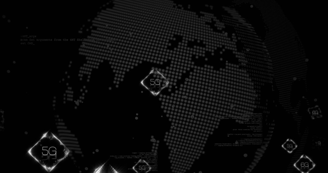 6G Technology and Digital Connectivity Over World Map