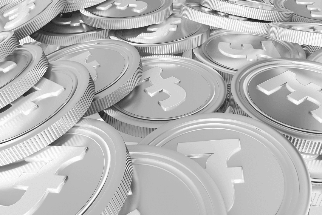 Transparent Digital Illustration of British Pound Coins