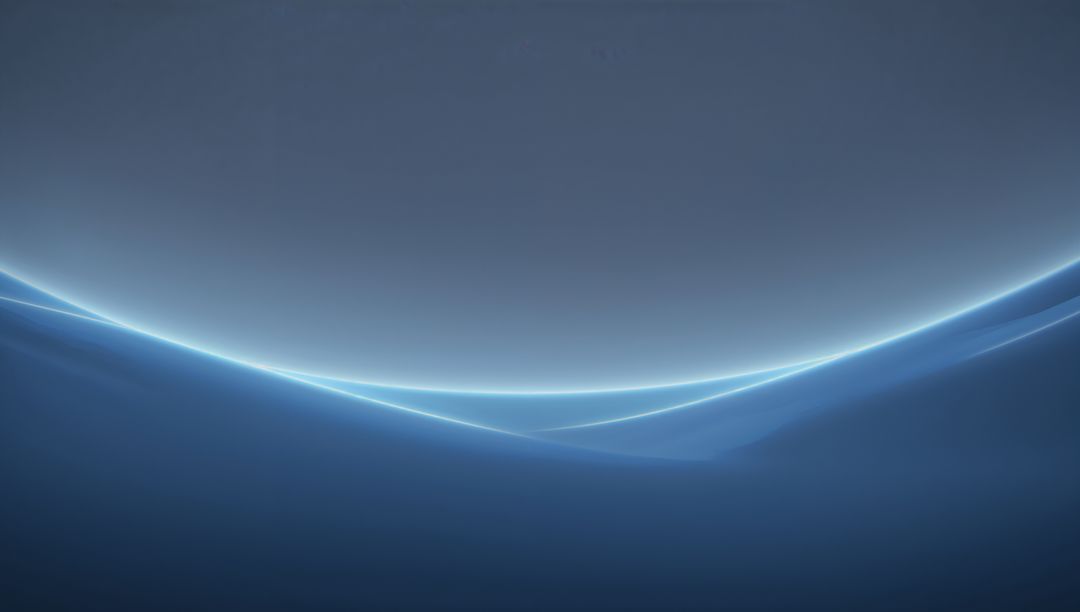Flowing Luminous Blue Wave Sweeping Across Minimal Gradient Curve for Desktop Wallpaper