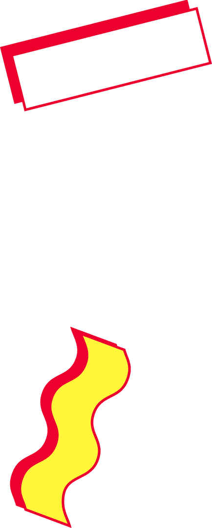 Transparent Layout with Red Banner and Yellow Ribbon Accent