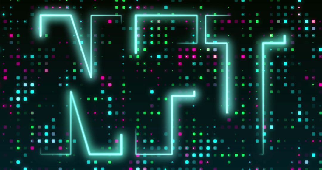 Digital NFT Concept with Neon Design