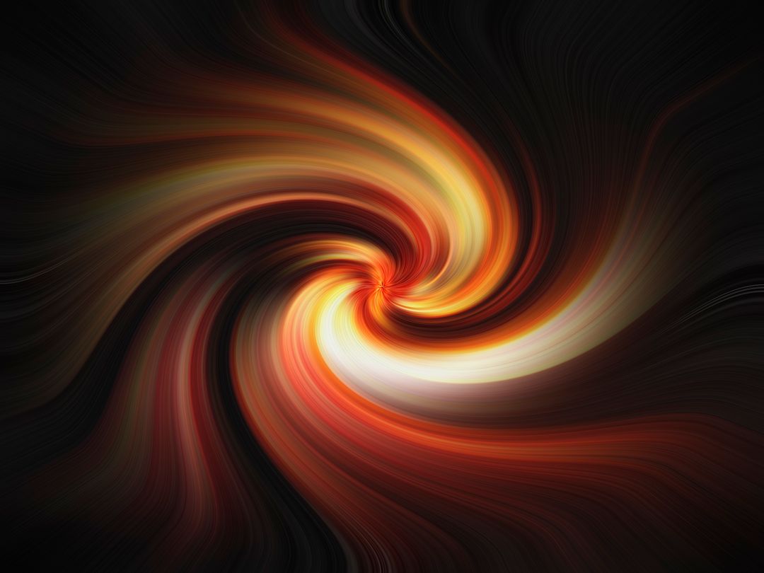 Dynamic Swirling Abstract Vortex in Vivid Red and Orange Tones