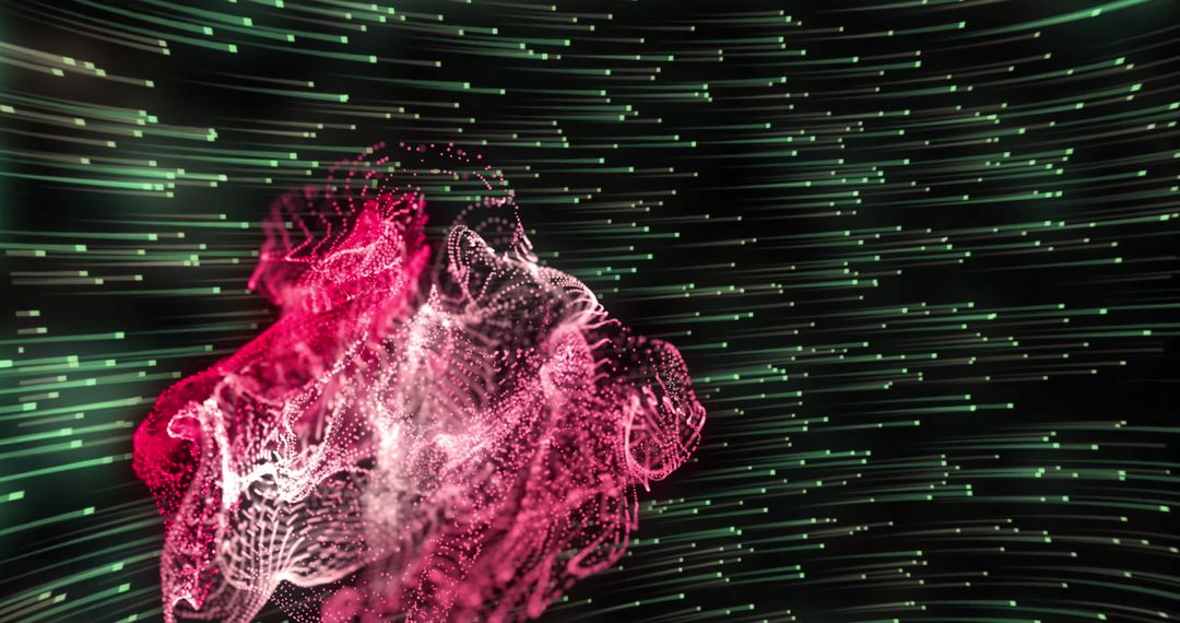 Abstract Glowing Light Trails and Sparkling Swirls