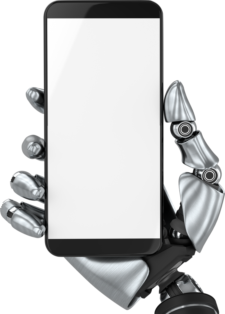 Transparent Illustration of Robotic Hand Holding Smartphone - Download Free Stock Images Pikwizard.com