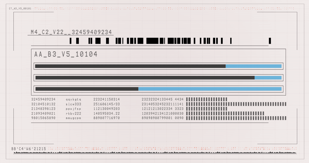Abstract Digital Data Chart on Transparent Background