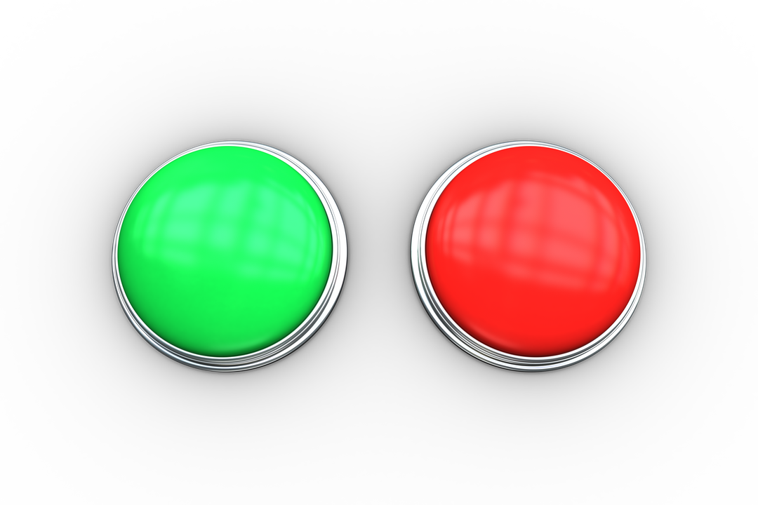 Transparent red and green push buttons on black background - Download Free Stock Images Pikwizard.com