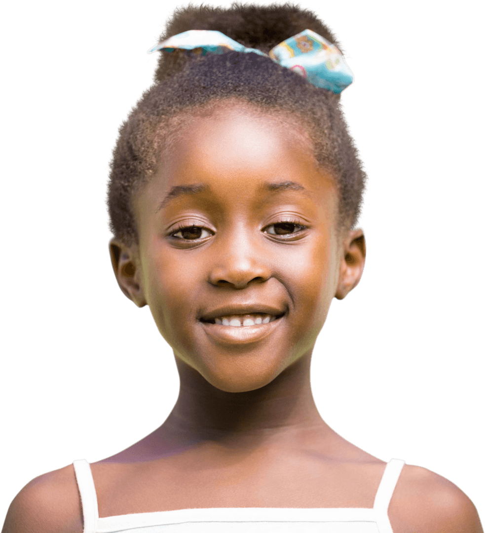 Joyful African American Girl Smiling Transparent Background