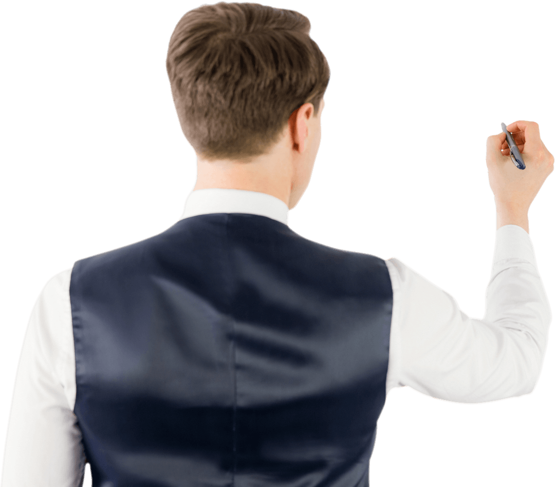 Business Professional Writing Text on Transparent Background