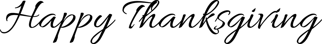 Transparent Happy Thanksgiving Text with Leaves Decoration