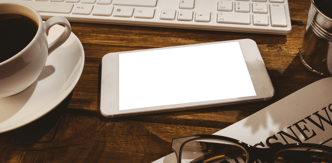 Digital Illustration of Smartphone with Transparent Display