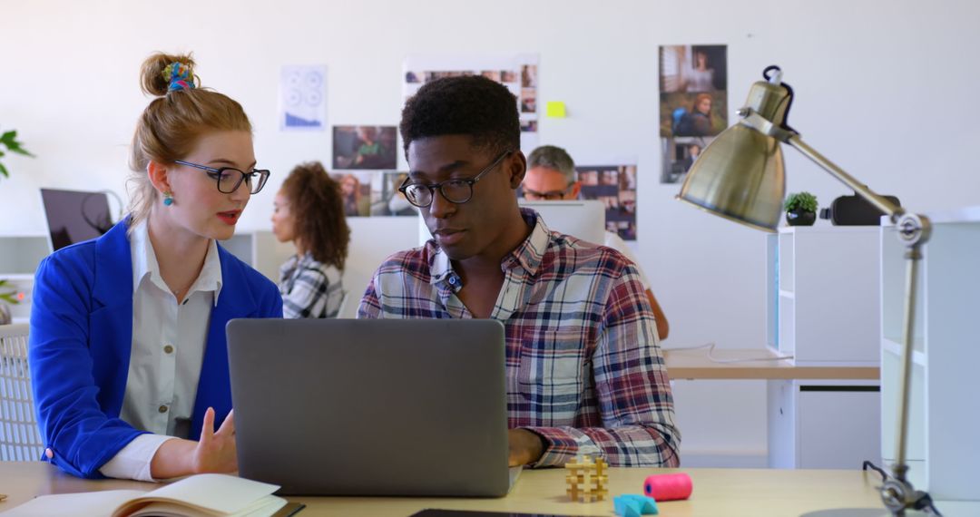 Collaborative Work Session in Modern Office Environment