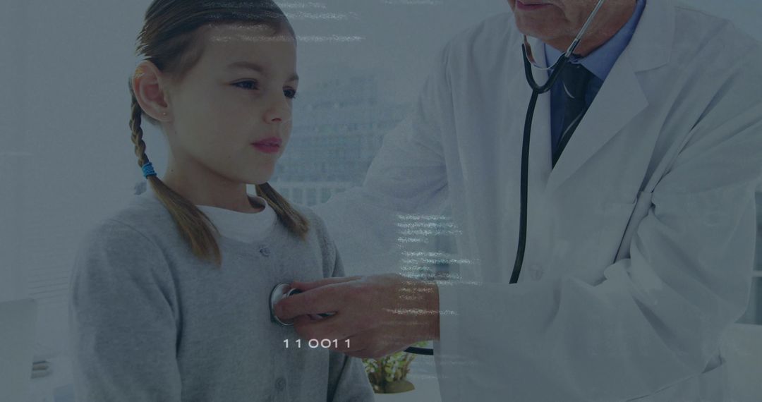 Doctor Using Stethoscope to Check Young Patient's Heartbeat