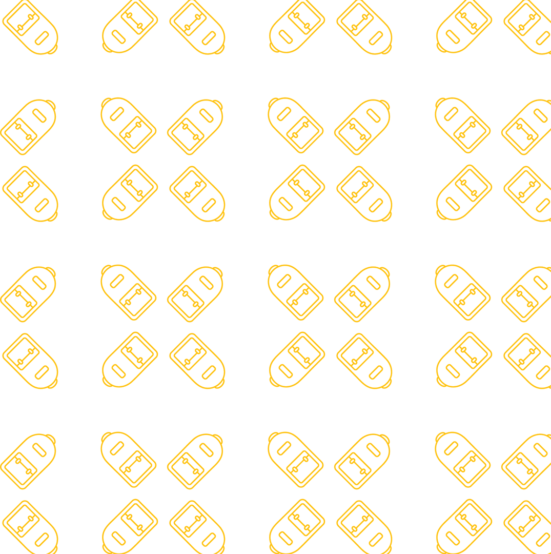 Seamless Yellow Tags Pattern on Transparent Background