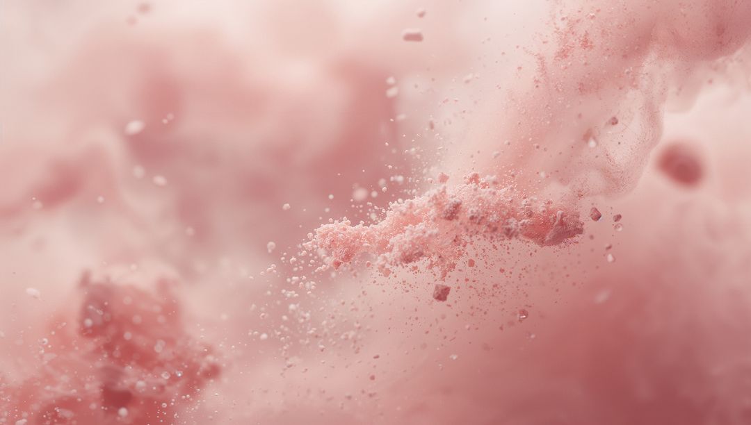 Abstract Pink Particle Cloud with Soft Dreamy Texture