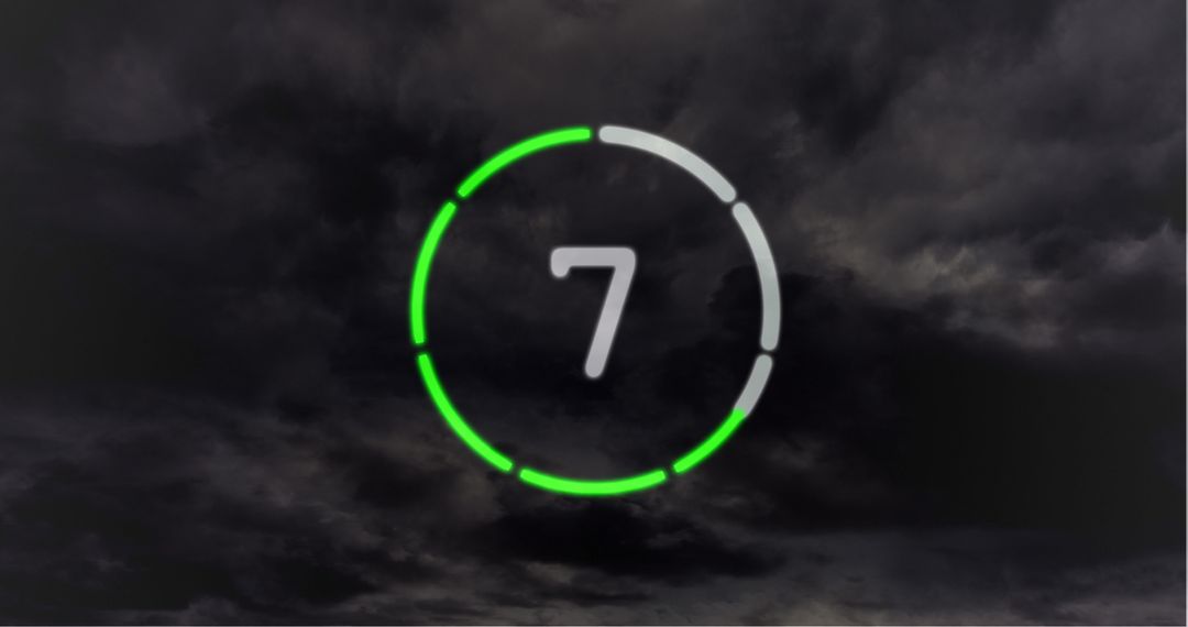 Moody Countdown with Animated Dark Cloudy Background