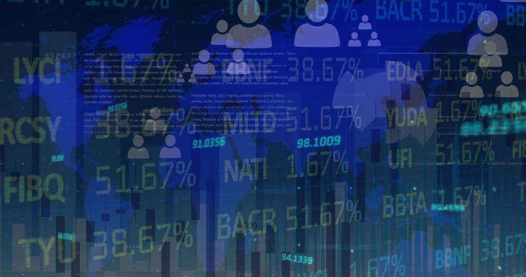 Abstract Global Financial Data and Analytics Concept