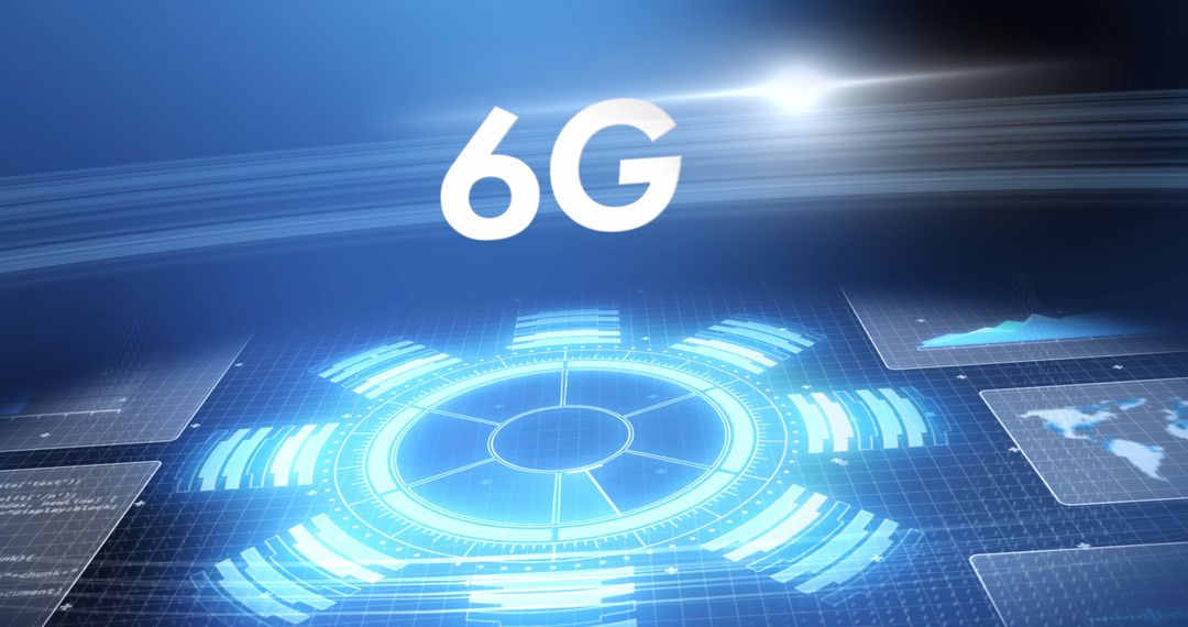 6G Technology and Global Networking Digital Illustration