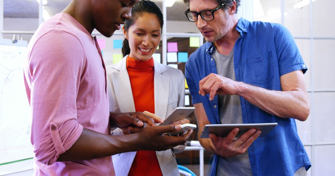 Diverse Team Collaboration Using Mobile Devices in Modern Office