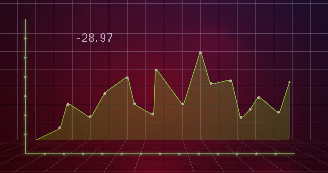 Digital Data Graph with Color Gradient Background