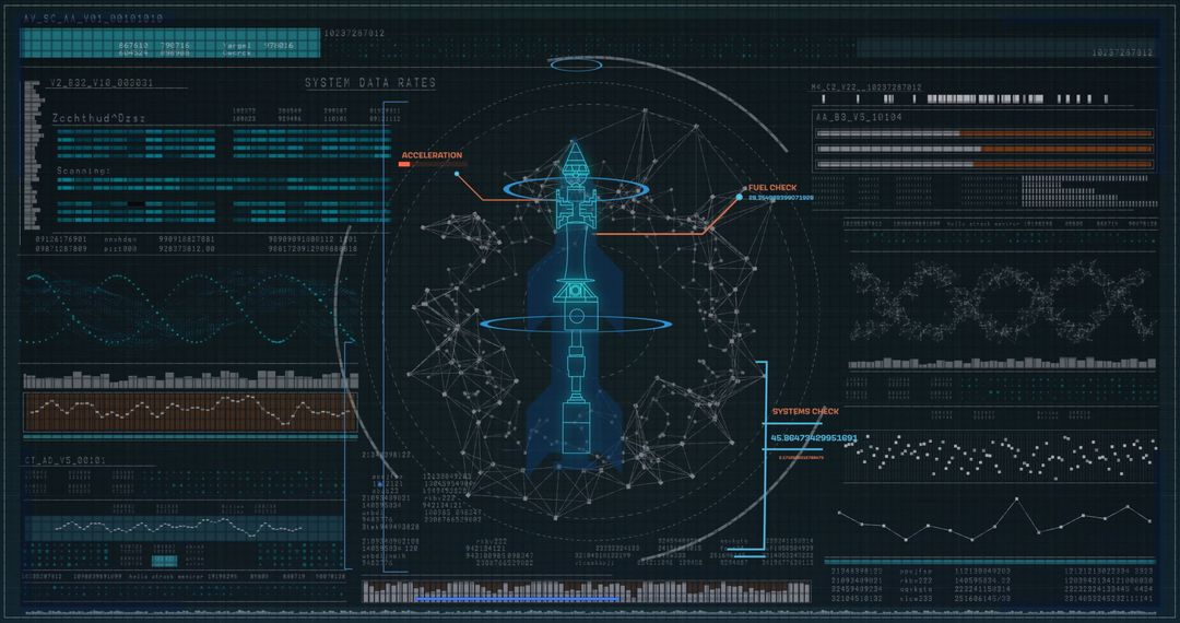 Futuristic Data Processing Interface with System Analytics - Free Images, Stock Photos and Pictures on Pikwizard.com