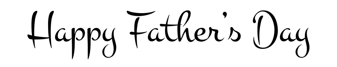 Happy Father's Day Greeting on Transparent Background Design