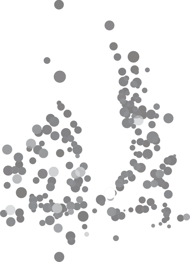 Abstract Digital Circles on Transparent Background