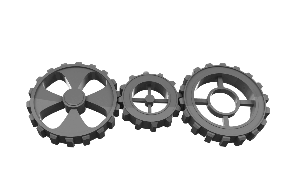 Gray Gears Displayed on Transparent Background Vector - Download Free Stock Images Pikwizard.com