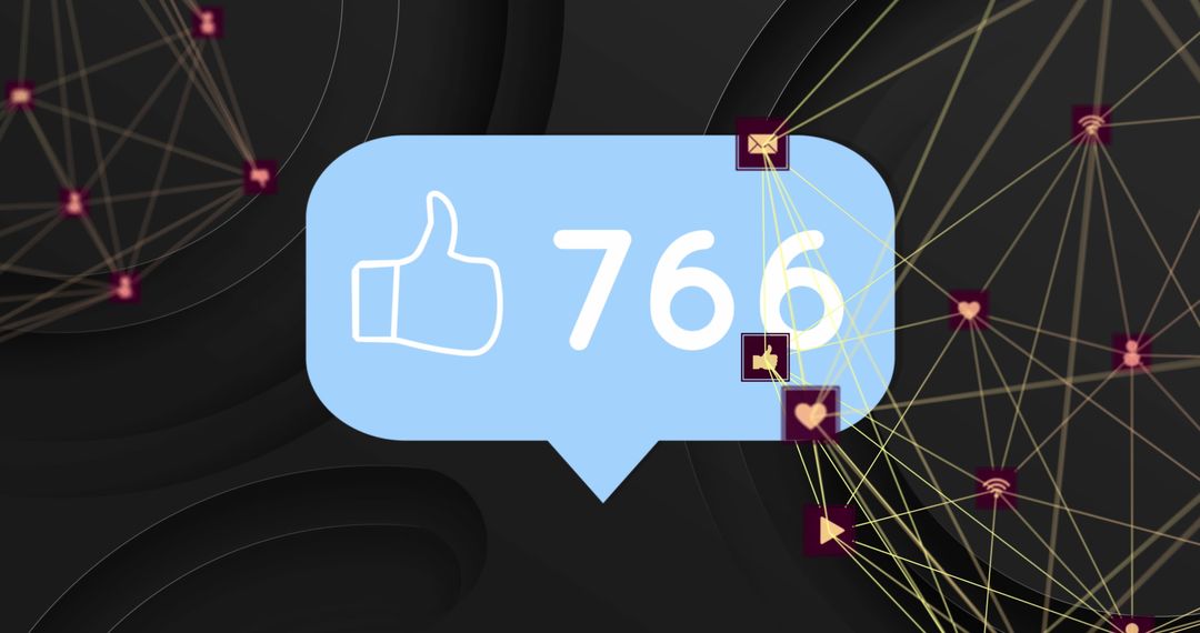 Digital Like Counter and Social Media Network Concept