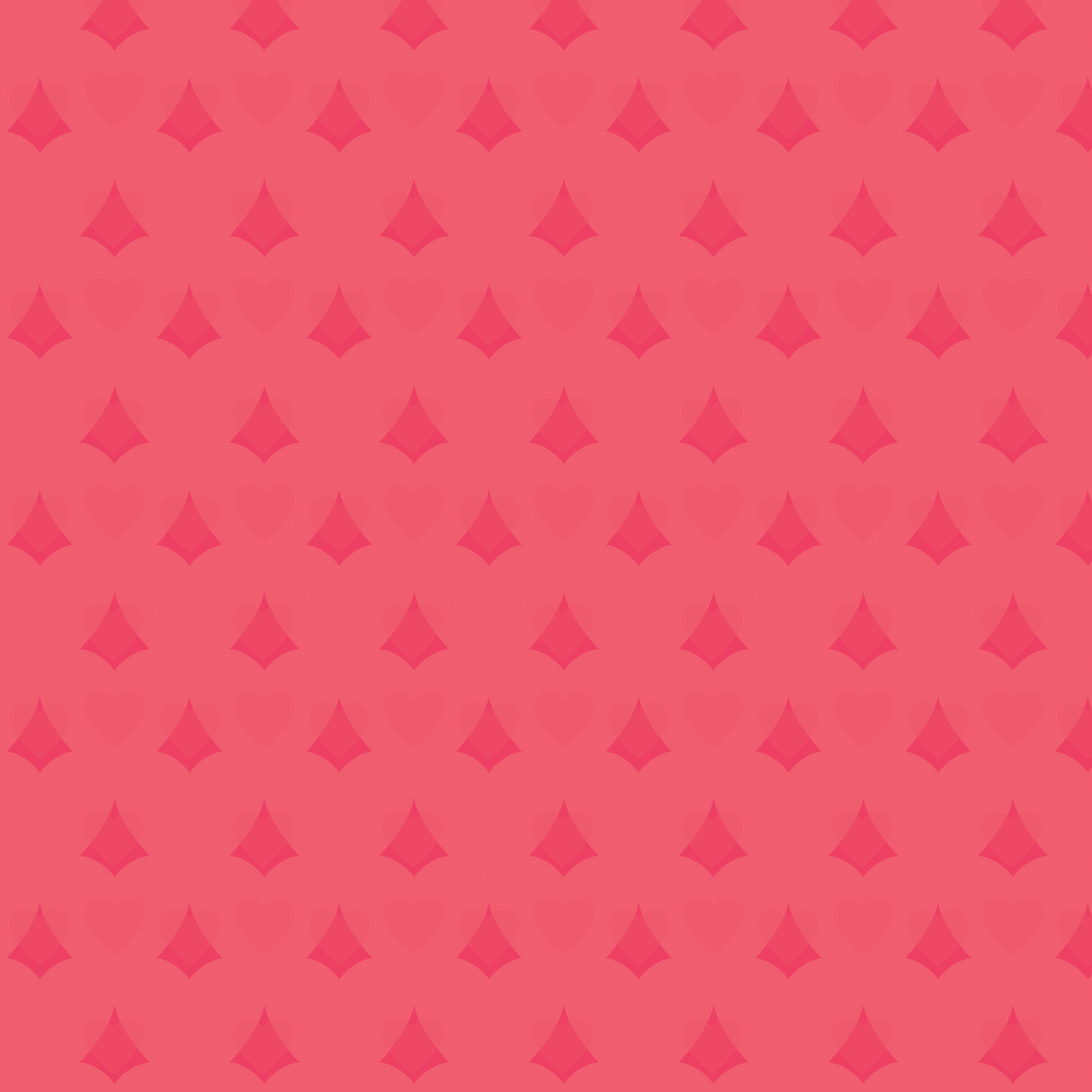 Seamless Pink Heart Pattern on Transparent Background