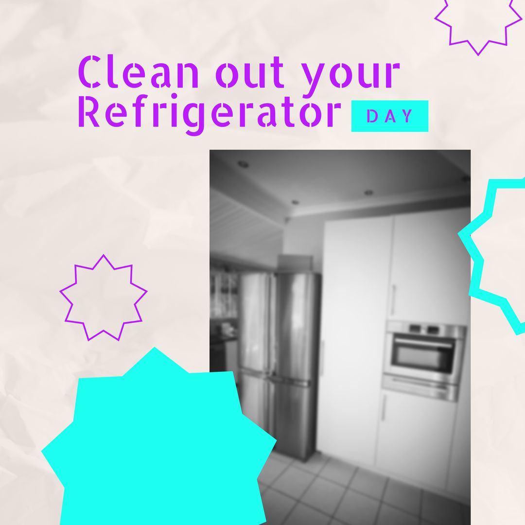 Clean Out Your Refrigerator Day Promotional Poster with Artistic Design - Download Free Stock Templates Pikwizard.com