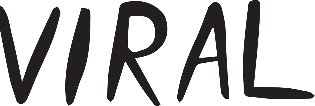 Bold Viral Text on Transparent Background