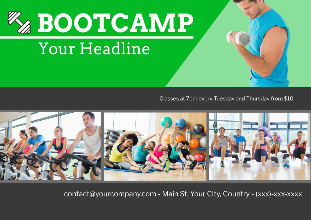 Dynamic Fitness Bootcamp Class Promoting Healthy Lifestyle