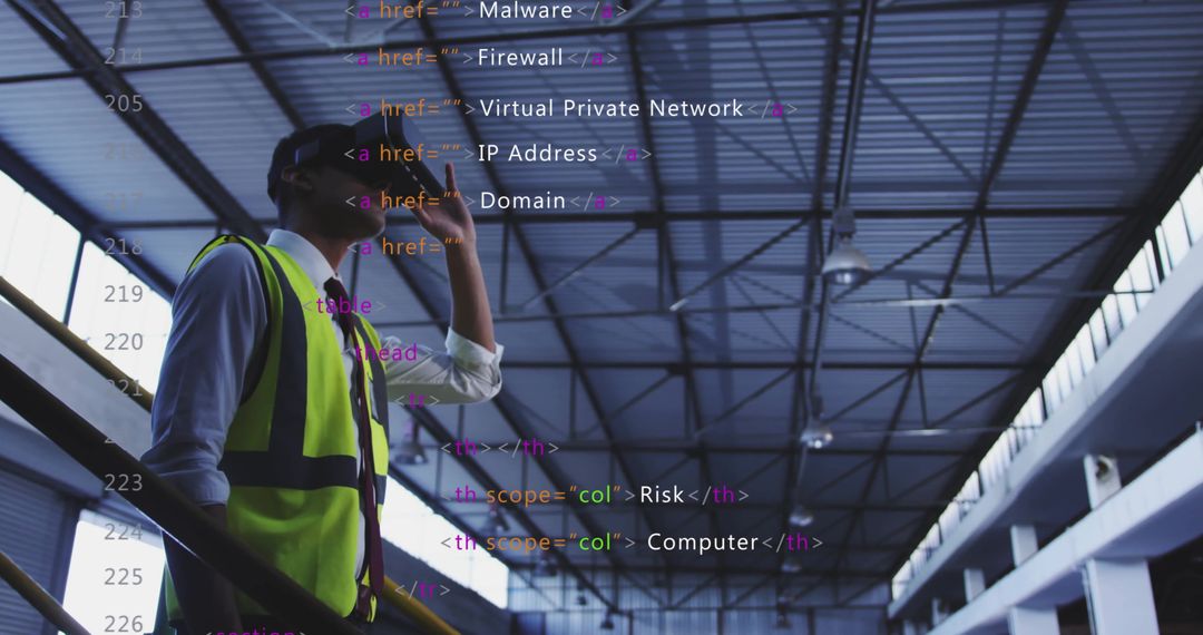 Engineer in Factory Analyzing Technology with Code Overlay