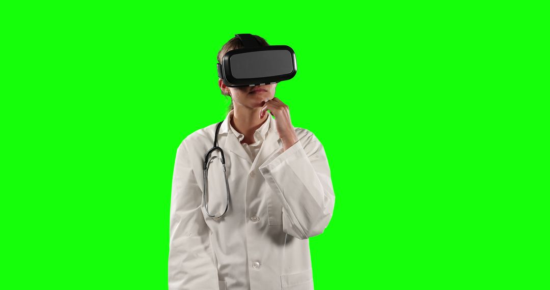 Doctor Using Virtual Reality Headset in Medical Practice - Free Images, Stock Photos and Pictures on Pikwizard.com