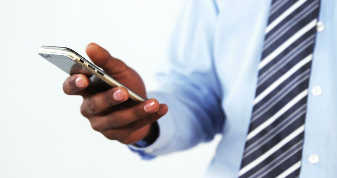 Businessman Using Smartphone for Communication
