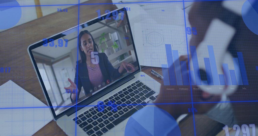 Professional Virtual Meeting with Data Analysis