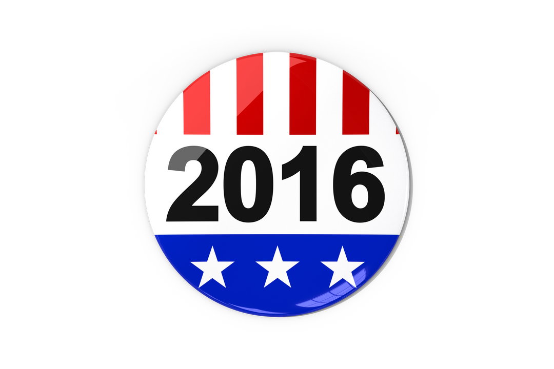 Transparent Vote 2016 Button with Red, White, and Blue Design - Download Free Stock Images Pikwizard.com