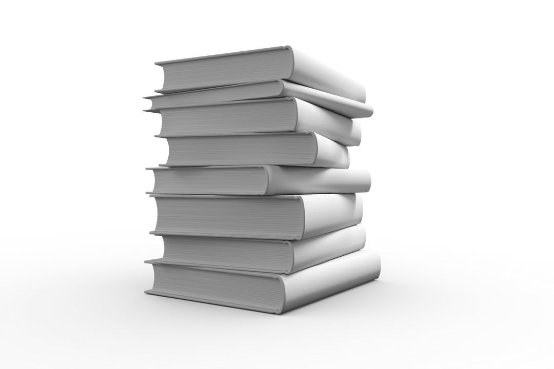 Realistic Stack of White Books with Transparent Background - Download Free Stock Images Pikwizard.com