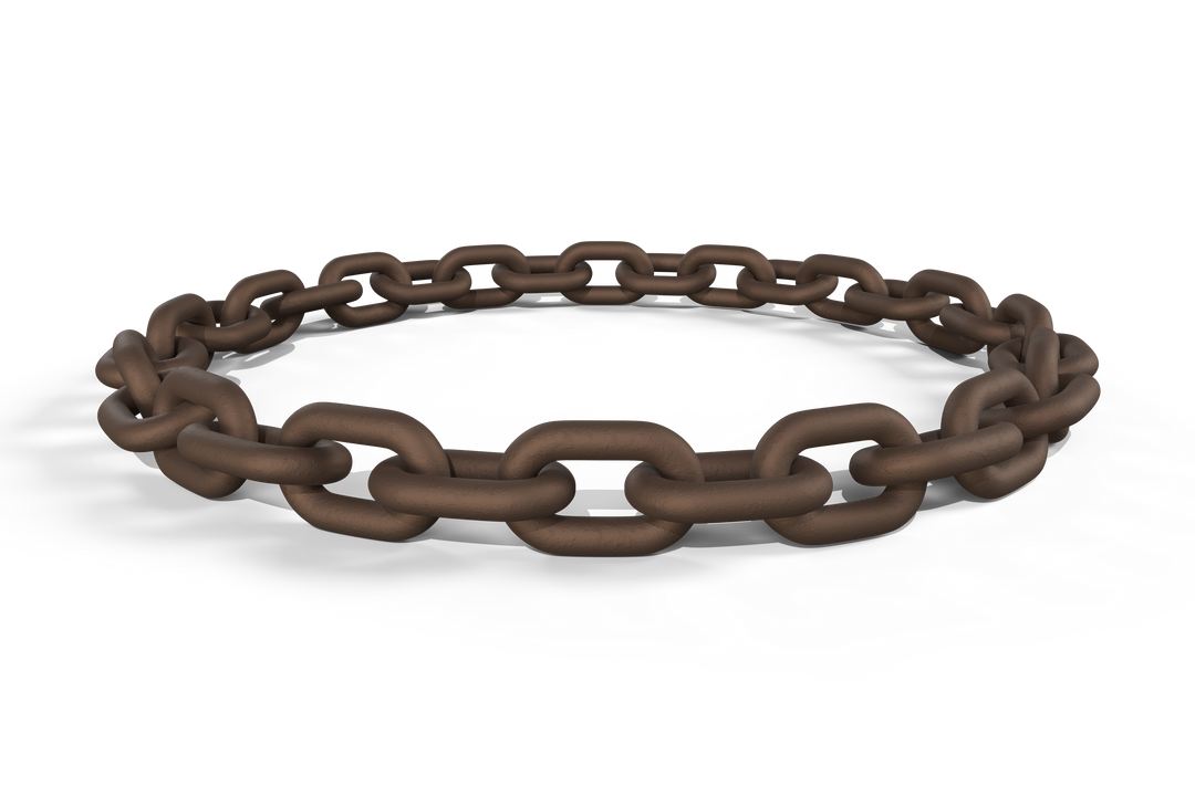 3D Circular Metal Chain in Transparent Background - Download Free Stock Images Pikwizard.com