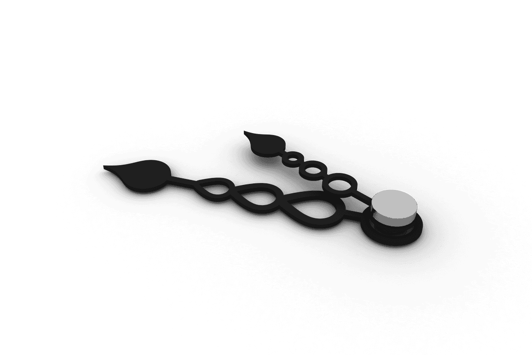 Transparent Vector Clock Hands Illustration for Timing Concepts